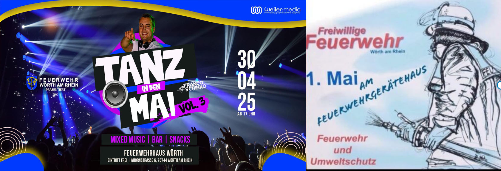 Einladung: Tanz in den Mai & traditionelles Feuerwehrfest